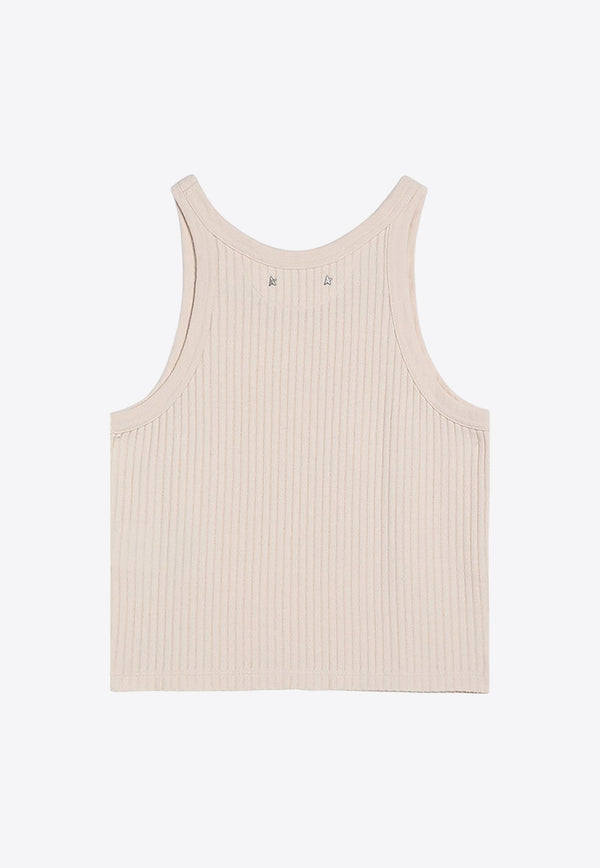 Golden Goose DB Ribbed Tank Top GWP01930P001620/P_GOLDE-15610 Beige