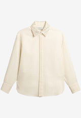 Golden Goose DB Jacquard Pattern Embroidered Shirt GWP02034.P001662.20103IVORY