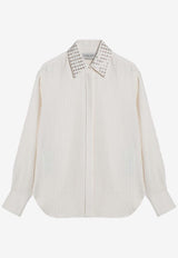 Golden Goose DB Jacquard Pattern Embroidered Shirt White GWP02034P001662/P_GOLDE-20103