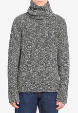 Dolce & Gabbana Knitted Wool Turtleneck Sweater Gray GXW67T-JAM6O-S0991