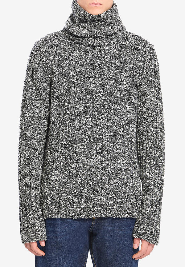 Dolce & Gabbana Knitted Wool Turtleneck Sweater Gray GXW67T-JAM6O-S0991