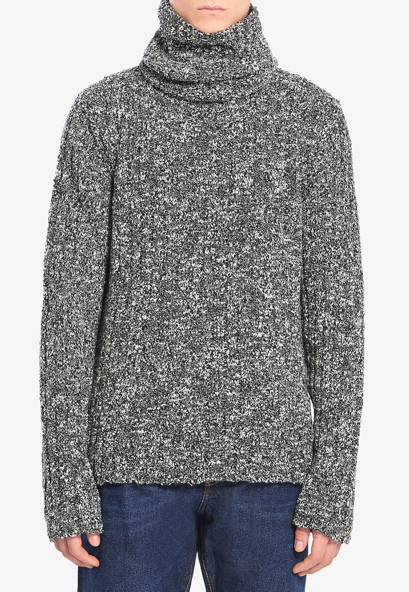 Dolce & Gabbana Knitted Wool Turtleneck Sweater Gray GXW67T-JAM6O-S0991