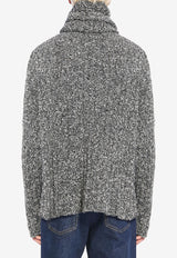 Dolce & Gabbana Knitted Wool Turtleneck Sweater Gray GXW67T-JAM6O-S0991