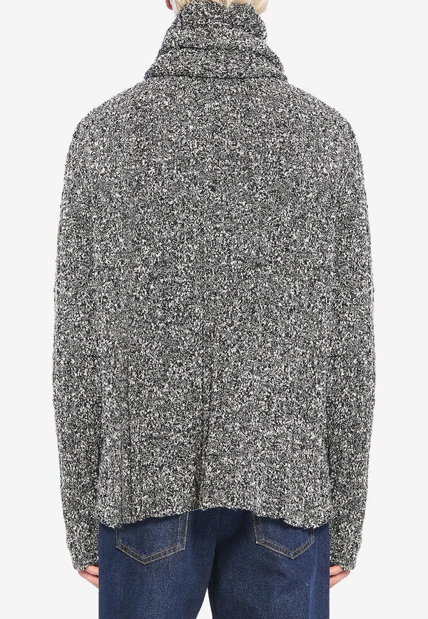 Dolce & Gabbana Knitted Wool Turtleneck Sweater Gray GXW67T-JAM6O-S0991