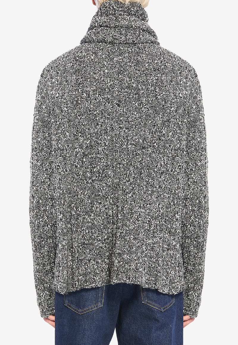 Dolce & Gabbana Knitted Wool Turtleneck Sweater Gray GXW67T-JAM6O-S0991