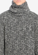 Dolce & Gabbana Knitted Wool Turtleneck Sweater Gray GXW67T-JAM6O-S0991