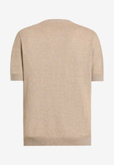 Dolce & Gabbana Embroidered DG Knit T-shirt Beige GXX03Z JFMZT S8234