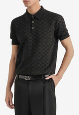 Dolce & Gabbana Micro-Dot Stitch Polo T-shirt Black GXZ02T JGMFE HA5WA