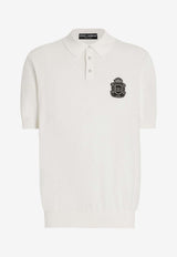 Dolce & Gabbana Logo Crest Polo T-shirt White GXZ02Z JBCIU W0111