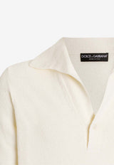 Dolce & Gabbana Fine Knit Polo T-shirt Beige GXZBHZ JGMGX A3791