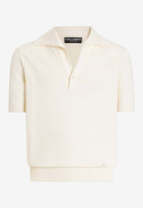 Dolce & Gabbana Fine Knit Polo T-shirt Beige GXZBHZ JGMGX A3791