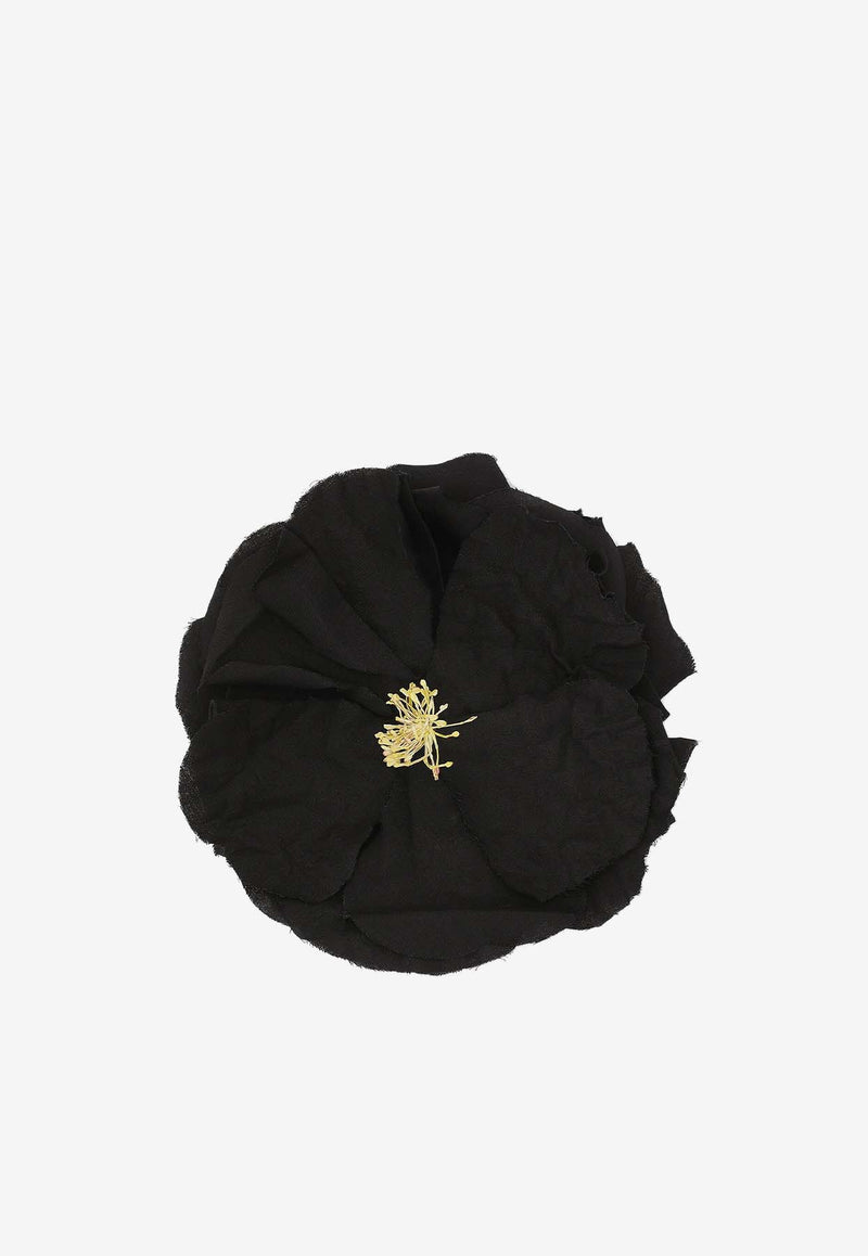 Dolce & Gabbana Floral Style Brooch Black GY008A GH865 S8000