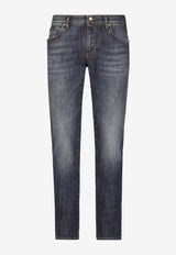 Dolce & Gabbana Slim-Fit Stretch Jeans GY07CD G8JT2 S9001 Blue