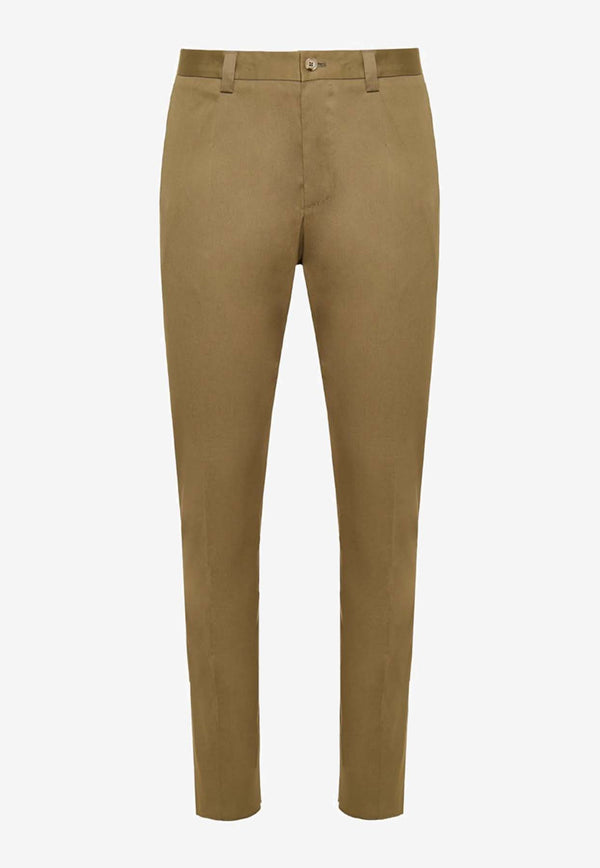 Dolce & Gabbana Slim-Fit Chino Pants Khaki GY6IET GG825 M0724