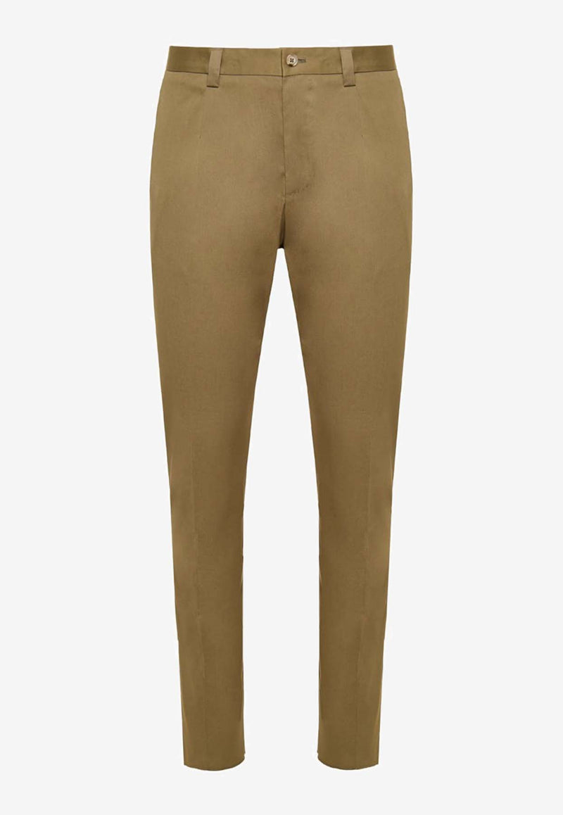 Dolce & Gabbana Slim-Fit Chino Pants Khaki GY6IET GG825 M0724