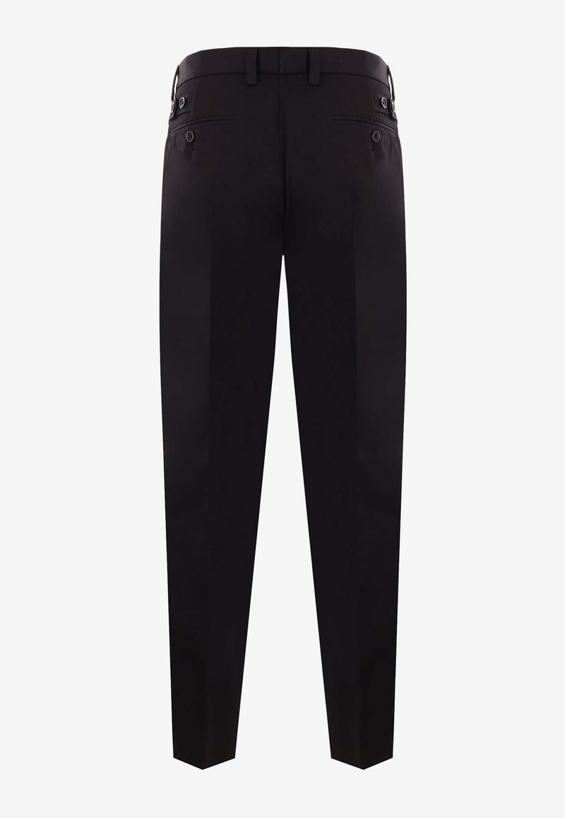 Dolce & Gabbana Slim-Fit Chino Pants Black GY6IET GG825 N0000