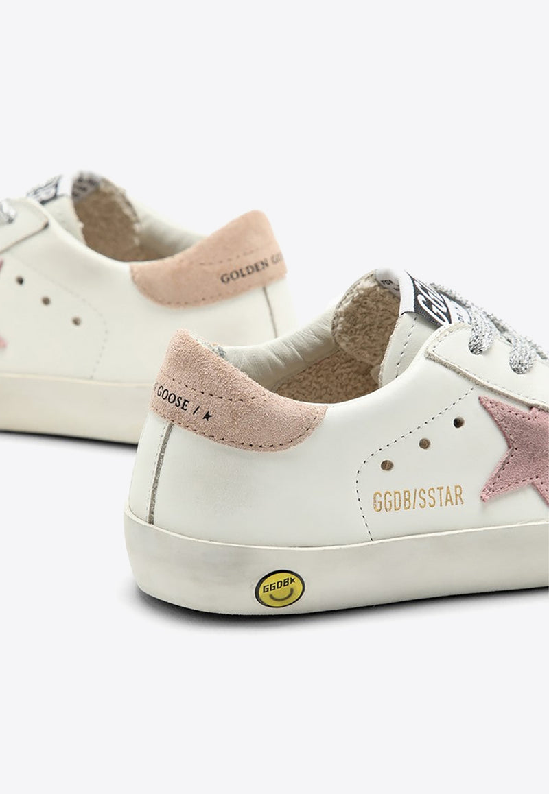 Golden Goose DB Kids Girls Super-Star Leather Sneakers White GYF00101F005308/O_GOLDE-11691