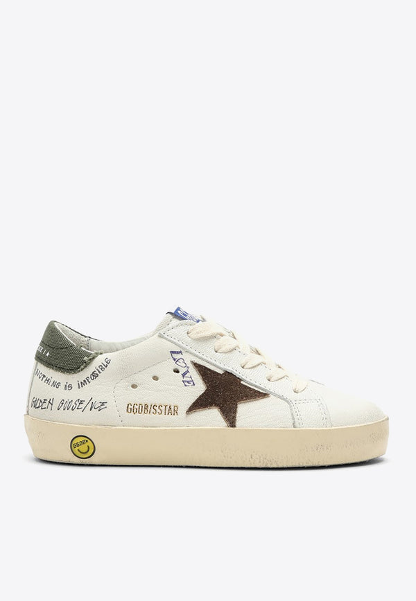 Golden Goose DB Kids Girls Super-Star Low-Top Sneakers White GYF00101F005309/O_GOLDE-11666