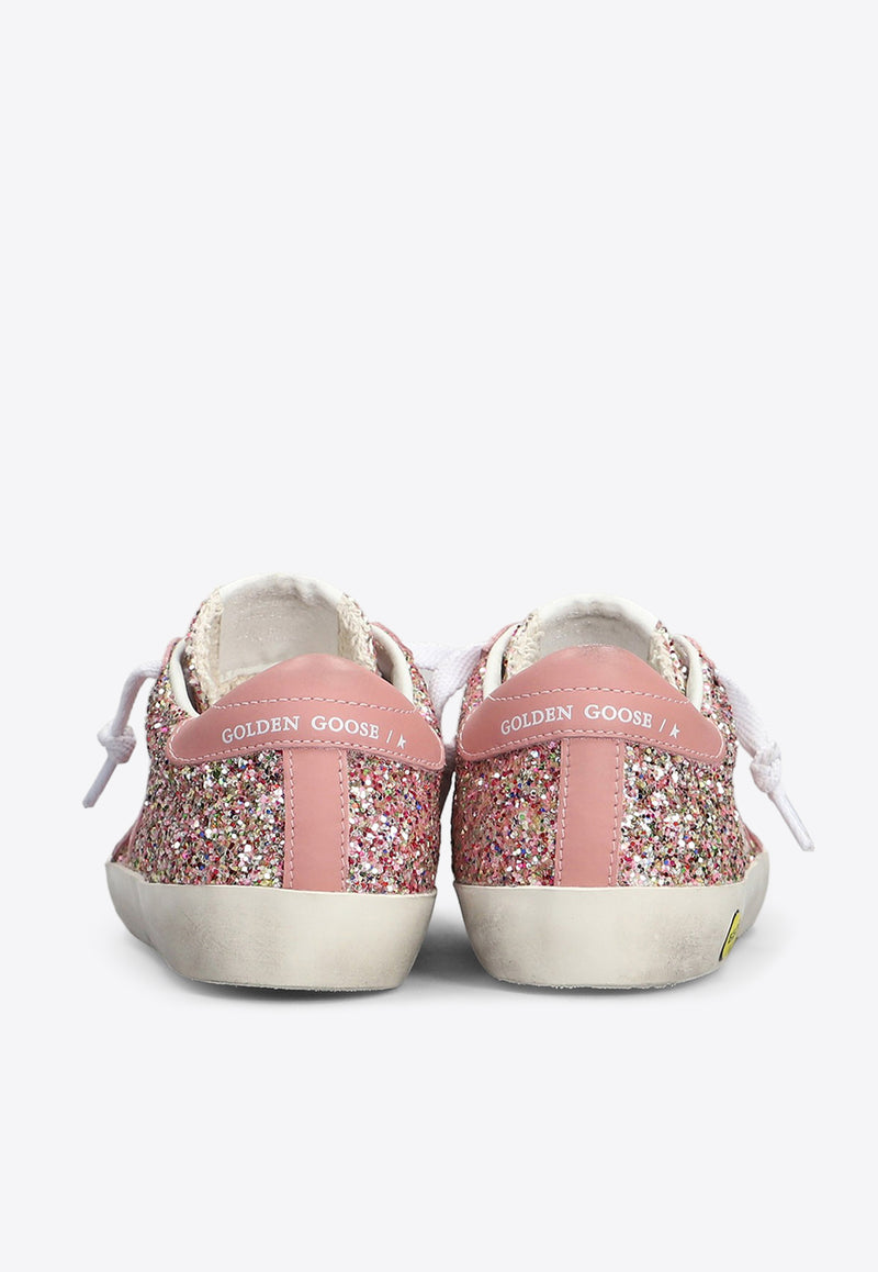 Golden Goose DB Kids Girls Super-Star Glittered Sneakers Pink GYF00101.F005307.82529PINK