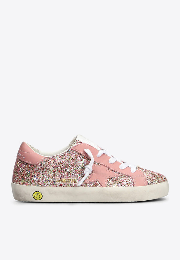 Golden Goose DB Kids Girls Super-Star Glittered Sneakers Pink GYF00101.F005307.82529PINK