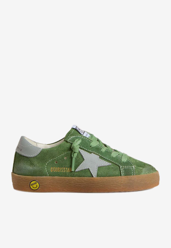 Golden Goose DB Kids Boys Super-Star Suede Sneakers Green GYF00101.F007423.35930_GREEN MULT