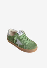 Golden Goose DB Kids Boys Super-Star Suede Sneakers Green GYF00101.F007423.35930_GREEN MULT