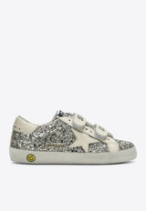Golden Goose DB Kids Girls Old School Glittered Sneakers Silver GYF00111F005314/R_GOLDE-65195