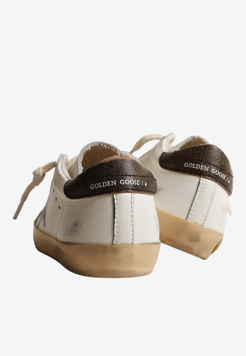 Golden Goose DB Kids Boys Super-Star Leather Sneakers  White GYF00270.F004340.11429_WHITE MULT