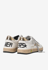 Golden Goose DB Kids Girls Ball Star Sneakers in Vintage Nappa Leather White GYF00439.F004244.10272_WHITE GOLD