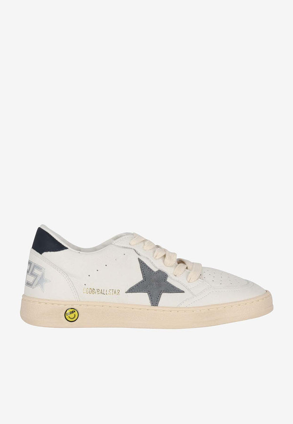 Golden Goose DB Kids Boys Ball Star Leather Sneakers  White GYF00439.F007454.82479_WHITE MULT
