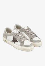 Girls May Sneakers with Glitter Star