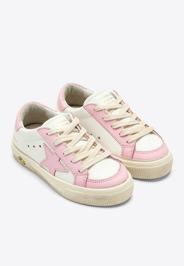 Golden Goose DB Kids Girls May Leather Low-Top Sneakers White GYF00496F005325/O_GOLDE-10310