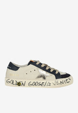 Golden Goose DB Kids Girls May Leather Low-Top Sneakers Multicolor GYF00496.F008058.15865_WHITE MULT