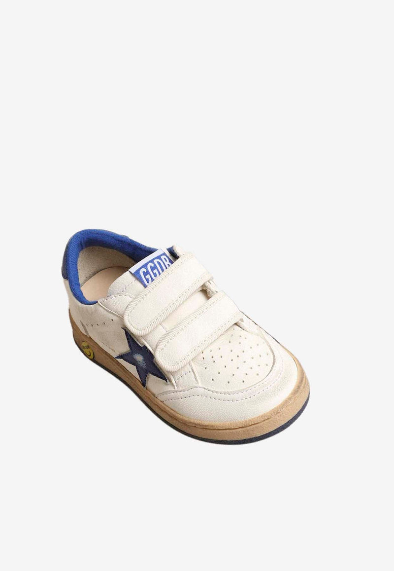 Golden Goose DB Kids Boys Ball Star Leather Sneakers  White GYF00501.F004246.10793_WHITE MULT