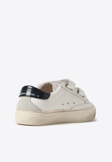 Golden Goose DB Kids Boys May Leather Sneakers White GYF00716.F005316.11660WHITE/BLACK