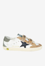 Golden Goose DB Kids Girls Old School Leather and Suede Sneakers Multicolor GYF00924.F008035.83245_WHITE MULT