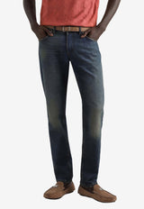 Dolce & Gabbana Logo Plaque Washed Jeans Denim GYJCCD G8OL5 S9001