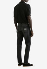 Dolce & Gabbana Logo Plaque Washed Jeans Black GYJCCD G8OM9 S9001