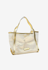 Medium Mesh and Leather Tote Bag