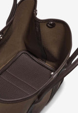 Hermès Garden Party 30 in Ebene Veau Negonda and Toundra Toile Militaire with Palladium Hardware