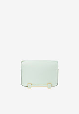 Geta Shoulder Bag in Vert Fizz Chevre Leather with Gold Hardware