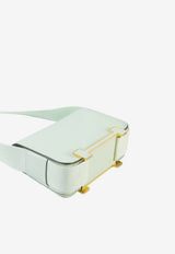 Geta Shoulder Bag in Vert Fizz Chevre Leather with Gold Hardware