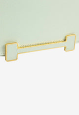 Geta Shoulder Bag in Vert Fizz Chevre Leather with Gold Hardware