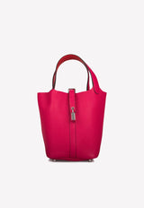 Hermès Picotin Lock 18 Tote Bag in Rose Mexico Clemence with Palladium Hardware