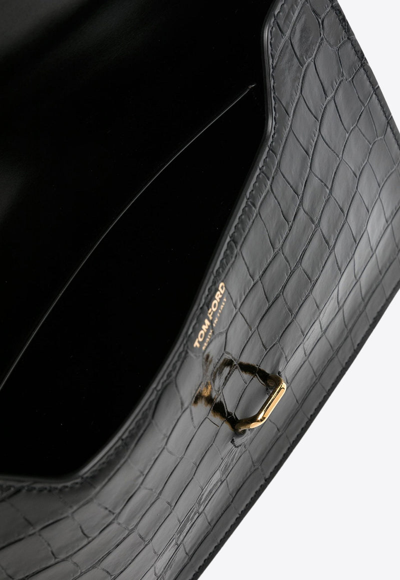 Tom Ford Croc-Embossed Calfskin Pouch H0537-LCL403X 1N001