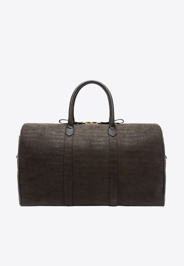Tom Ford Croc-Embossed Leather Duffel Bag H0560-LCL379G 1B038