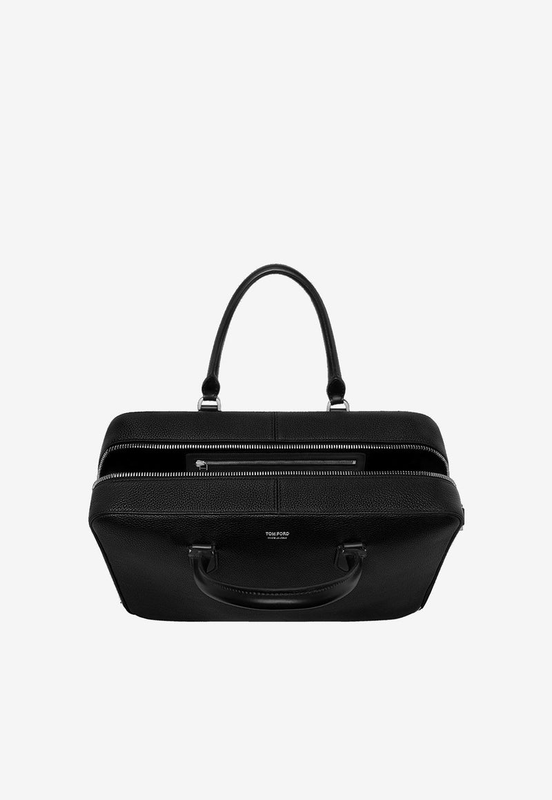 Tom Ford Large Elliot Leather Briefcase H0639-LCL213S 1N001 Black