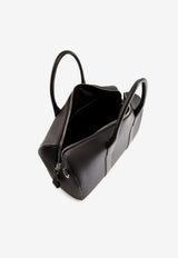 Tom Ford Logo Patch Grained Leather Duffle Bag Black H0677-LCL213S 1N001