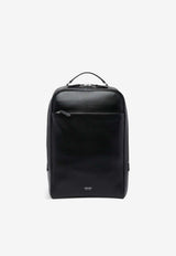 Leather Backpack with Logo-Stamp