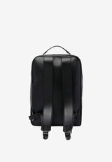 Leather Backpack with Logo-Stamp